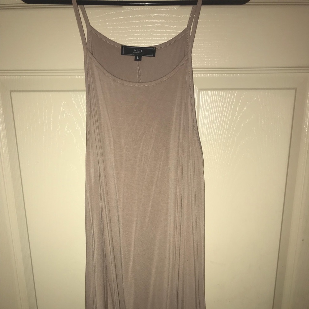 Tan flowy dress
